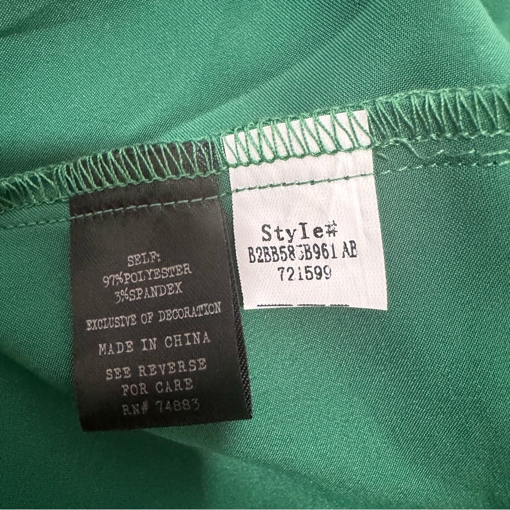 Adiva Emerald Green Wrap Blouse with Waist Tie | New with Tags - Picture 10 of 10